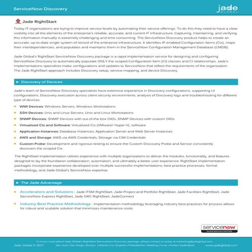 Service Now discovery