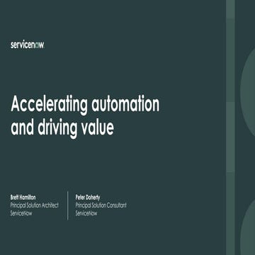 Servicenow getting started with automation webinar 18 aug 2020
