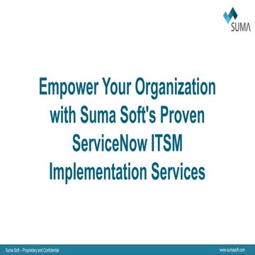 Empower Your IT Operations With Proven ServiceNow ITSM Implementation Services