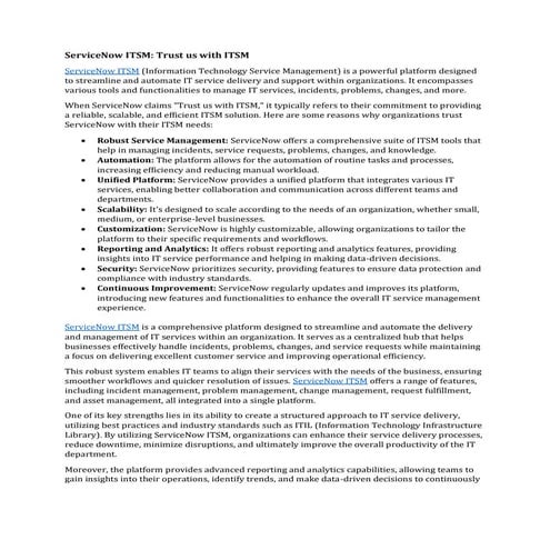 ServiceNow ITSM Trust us with ITSM.pdf