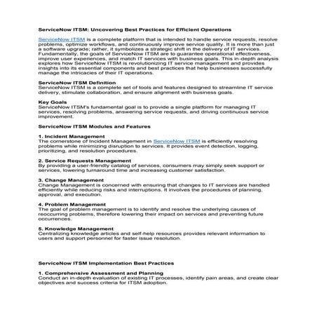 ServiceNow ITSM Uncovering Best Practices for Efficient Operations.pdf