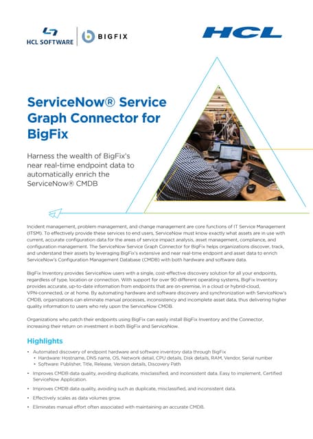 Service Now Service Graph Connector for BigFix PDF Service Now Service Graph Connector for BigFix PDF