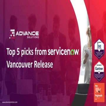 ServiceNow Vancover Release.pptx