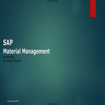 SAP Material Management Version Management Introduction | PPTX