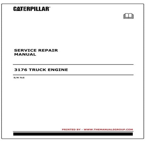 3176 CATERPILLAR ENGINE SERVICE REPAIR MANUAL S7LG - PDF DOWNLOAD