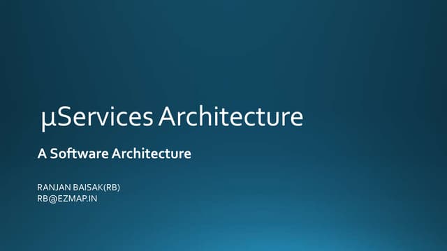 Micro Services Architecture