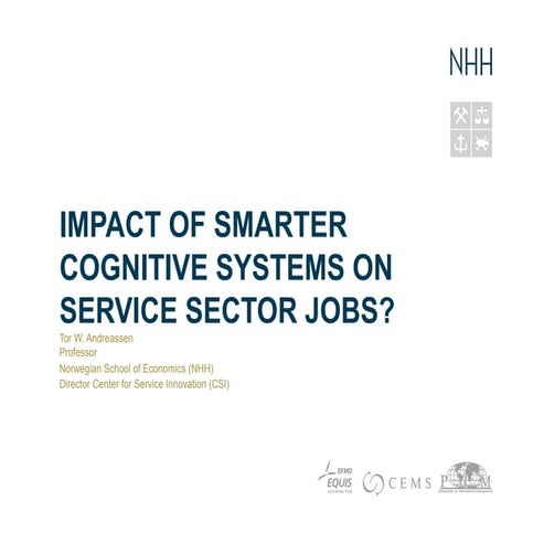 Service sector jobs and cognitive systems
