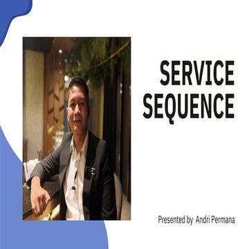 Service sequnce training for restaurant server