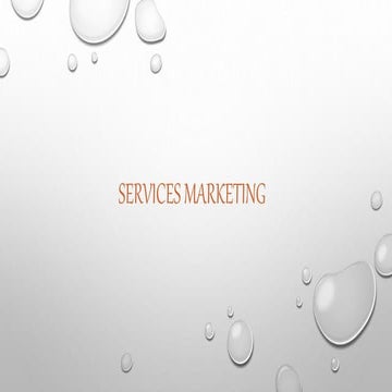 Services Marketing - Meaning and Definition, Nature