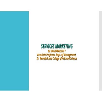Services Marketing- Introductory Concepts