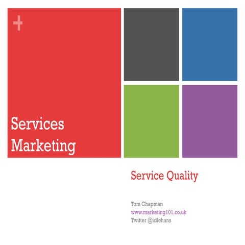 Services marketing   service quality