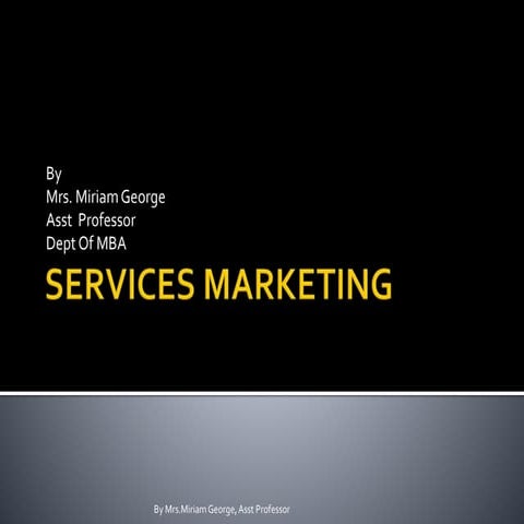 Services Marketing Notes(PPT) 