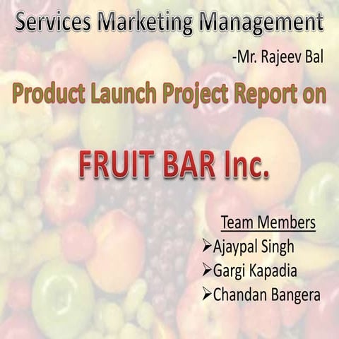 Product Launch - Services & Marketing Management