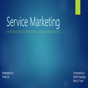 Services marketing mohit 