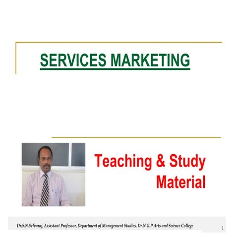 Services marketing (ppt slides)