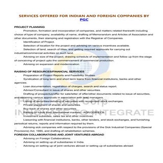 SERVICES OFFERED FOR INDIAN AND FOR...