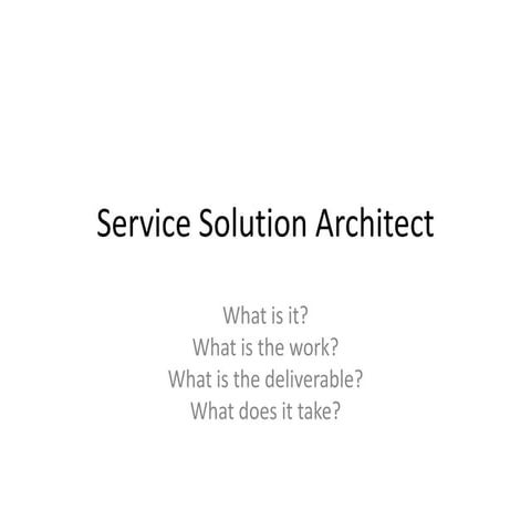 Generic work description