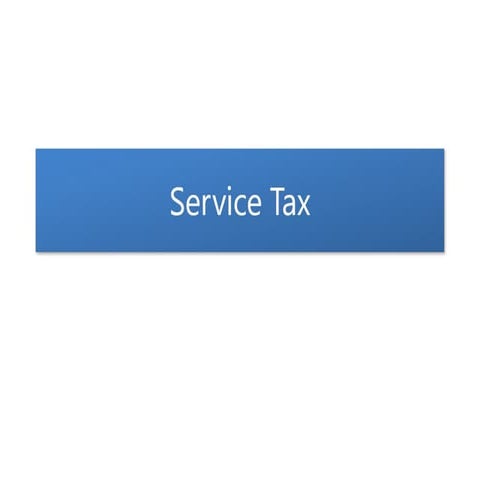 Service tax and vat