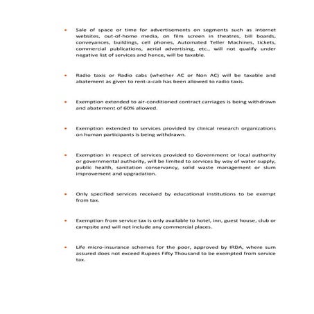 Service tax  Budget 2014 15