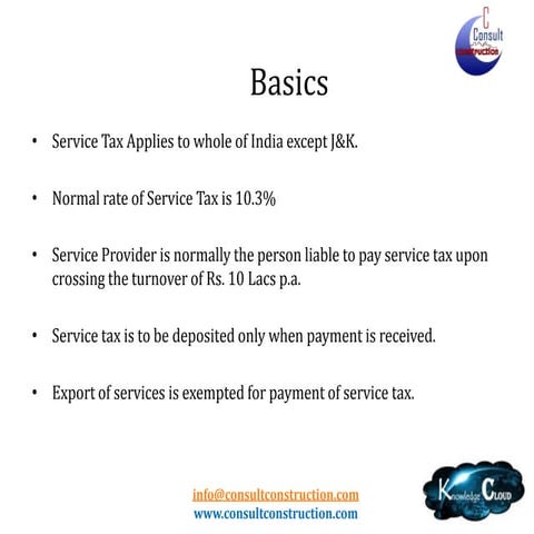 Service tax on works contract (Pre-Negative List)