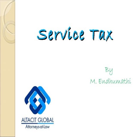 Service tax presentation