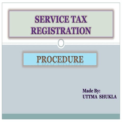 Service tax registration