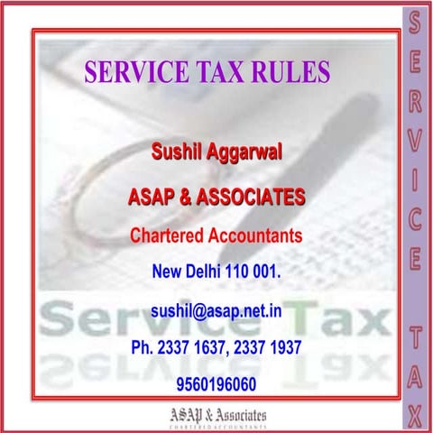 Service tax rules (sushil aggarwal)