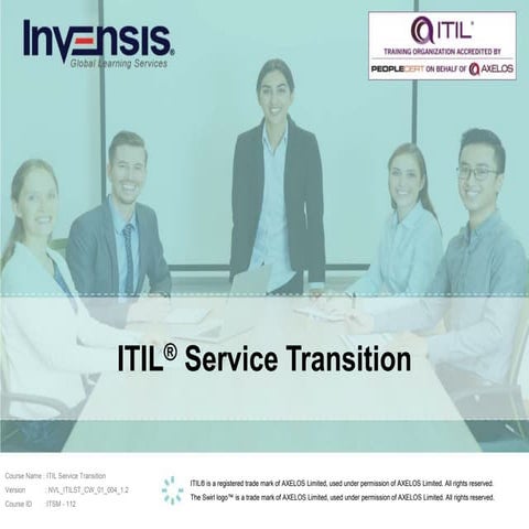 ITIL Intermediate Service Transition Course Preview