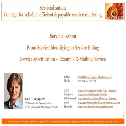 Servicialisation - Service Specifying: Example E-mailing Service V01.05.00
