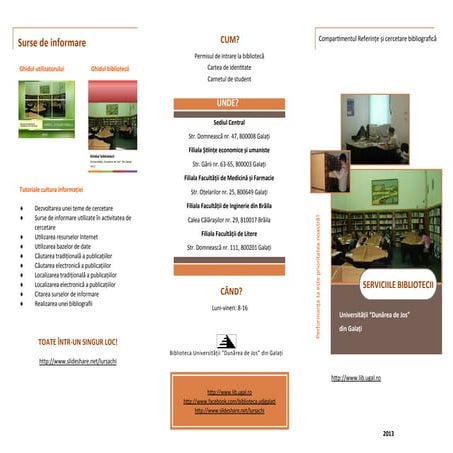 Serviciile bibliotecii