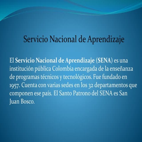 Servicio nacional de aprendizaje 