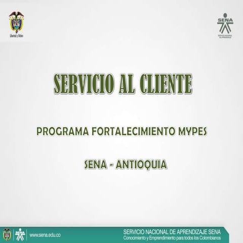 Servicio al cliente.