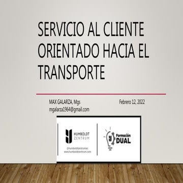 Servicio al cliente orientado hacia el transporte
