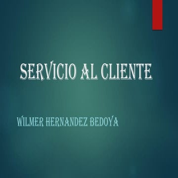 Servicio al cliente presentacion