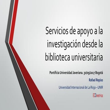 Servicio de apoyo a la investigación