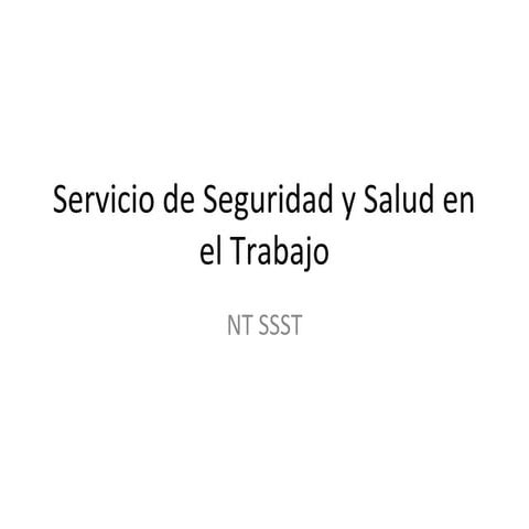 Servicio de seguridad y salud en el trabajo