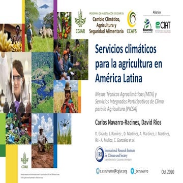 Servicios climáticos para la agricultura en América Latina