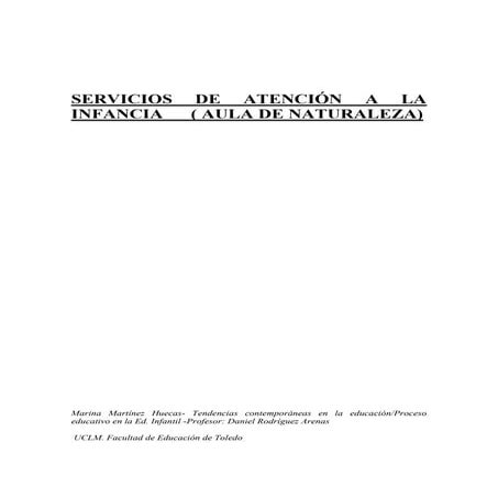 Servicios de atención a la infancia