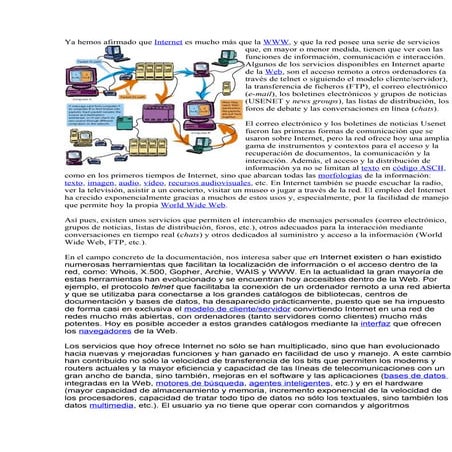 Servicios de internet | DOC