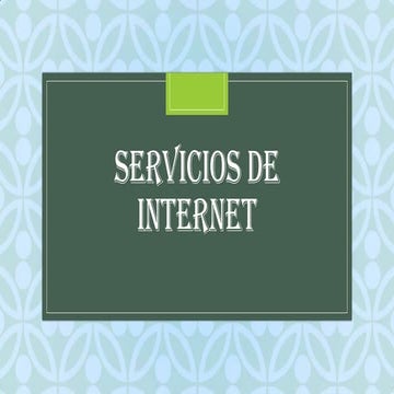 Servicios de internet