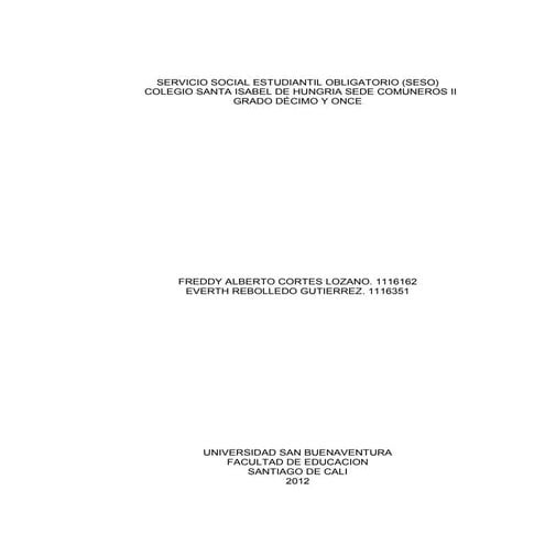 Reporte final de servicio social | PDF