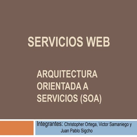 Servicios web | PPTX