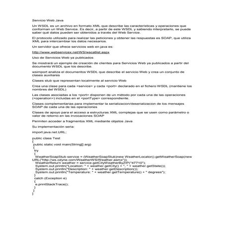 Servicio web  java php perl google