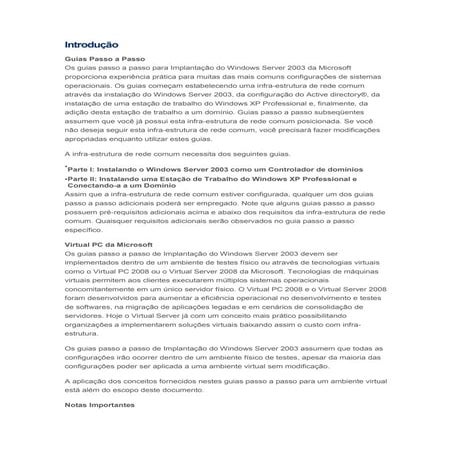 Servidor - Criação de Domínios