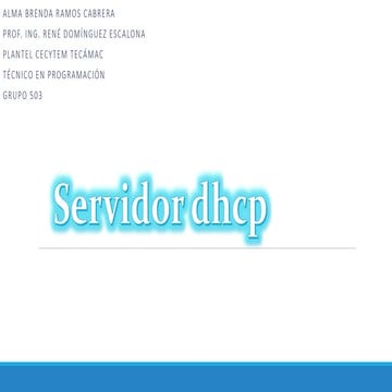 Servidor dhcp