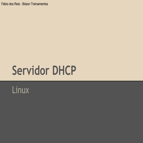Servidor DHCP - Linux - Bóson Treinamentos