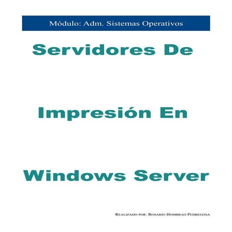 Servidores de impresión en Windows Server