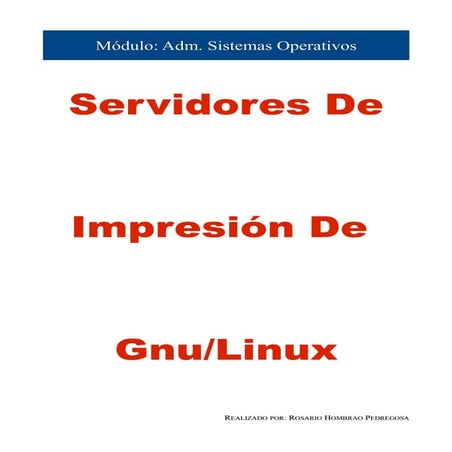 Servidores de impresión de Gnu/Linux