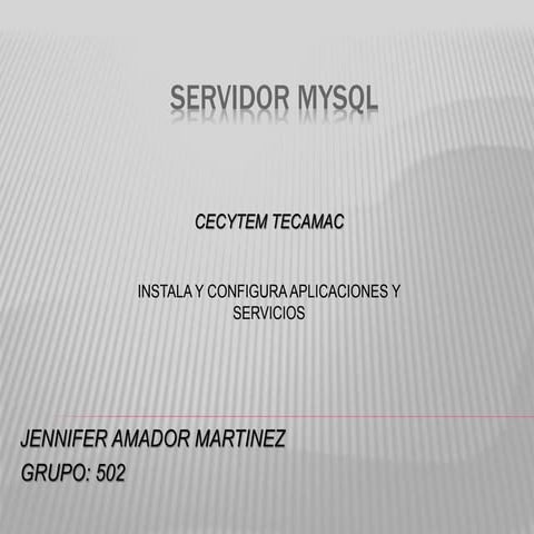 Servidor MySQL