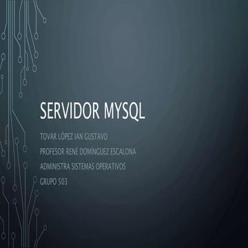 Servidor mysql
